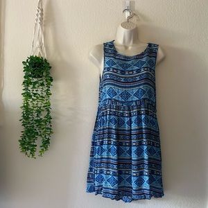 2/$20 - Forever 21 Women’s Size XS Light Blue Tribal Print Dress